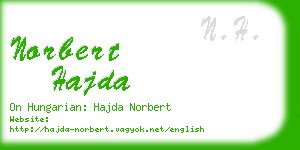 norbert hajda business card